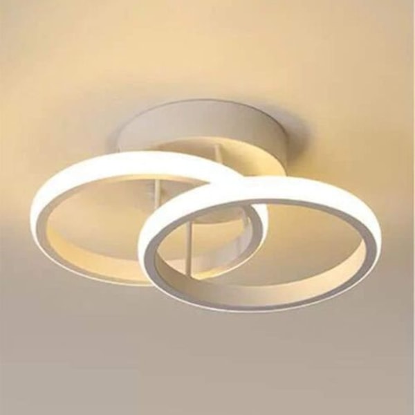 Modern LED-taklampa, rund vit taklampa, varmvit