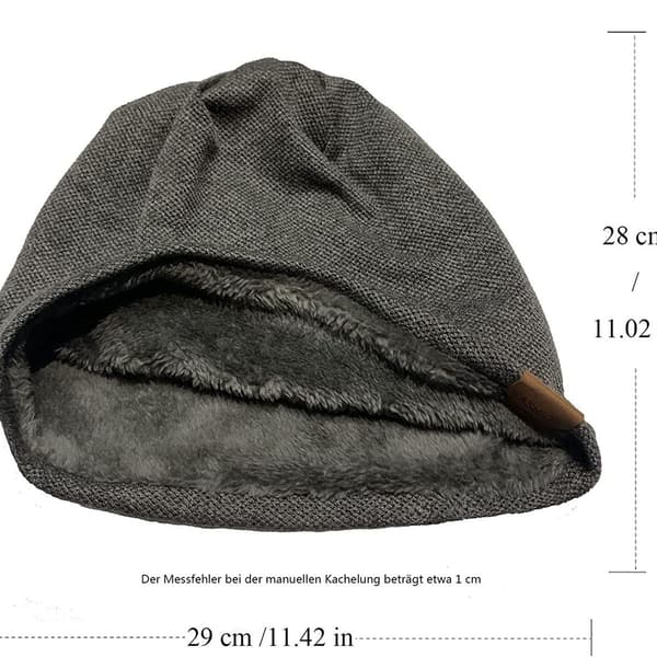 Joomouney Beanie Hat Mænd Kvinder Varm Plys Efterår Vinter Hat Slouch Hatte Blød