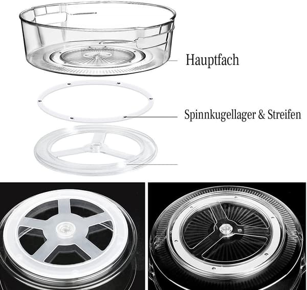 Set med 2 Lazy Susan-snurror, 24 cm och 28 cm