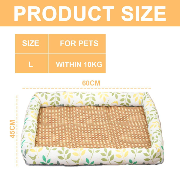 Hundeseng til kassepude, kæledyrssenge med rattan L(23,62x17,71x1,1) KLB