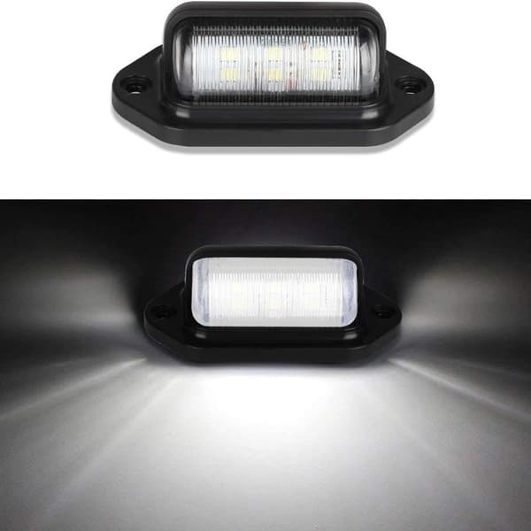 PCS LED Nummerpladelys Vandtæt 6 SMD LED Baglygter Nummerpladelys