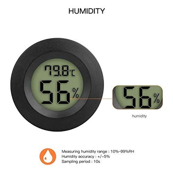 Mini Hygrometer Termometer Digital LCD Display Indendørs Udendørs