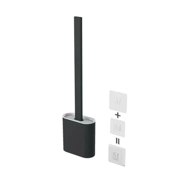 2 stk. toalettbørste med silikonbust og holder KLB
