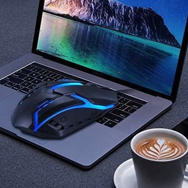 Kablet USB-mus optisk RGB datamus 1200DPI for kontor