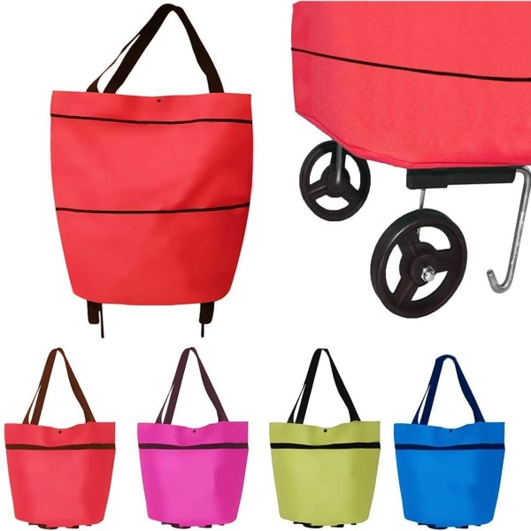 Lightweight Shopping Cart Foldable Shopping Bag Mini Shopping Trolley KLB