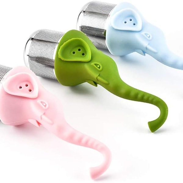 3 stk løs teinfuser elefant dyr silikon