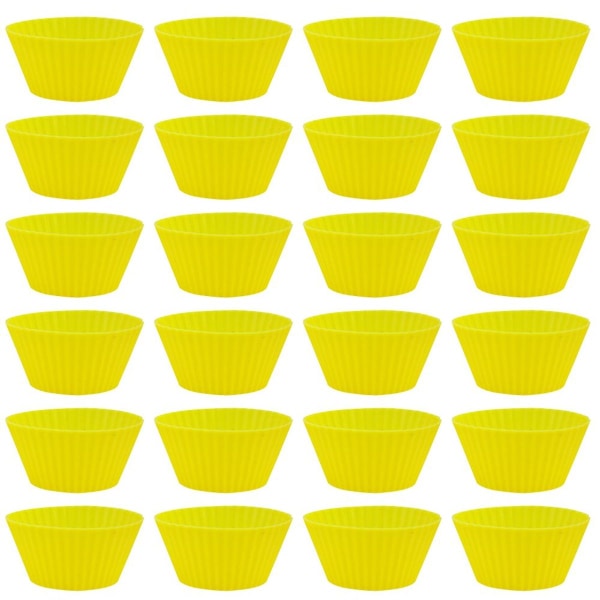 Silikone Mini Cupcake Holdere Mini Cupcake Cases Pastry Yellow KLB