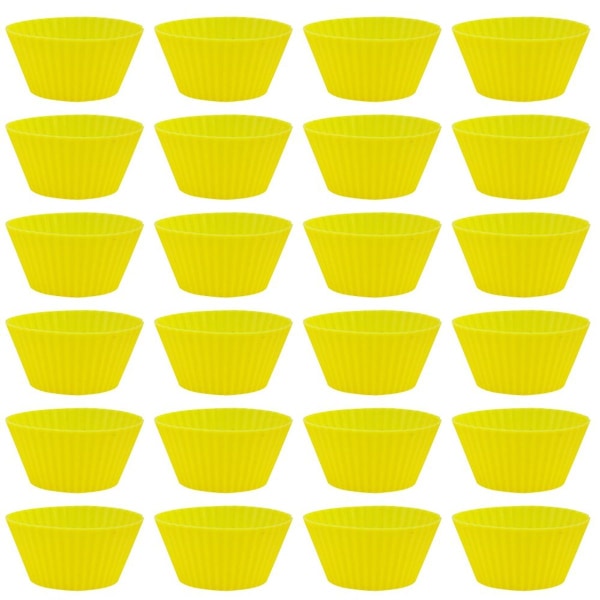 Silikoniset minikuppikakkutelineet Mini Cupcake-kotelot leivonnainen keltainen KLB