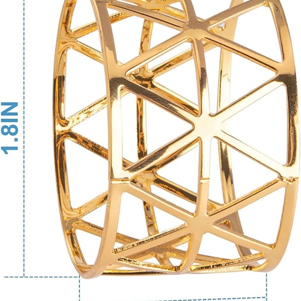 12 stk. - Guld servietringe, bordpynt