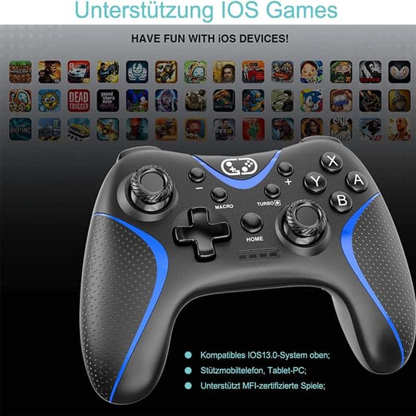 Langaton Pro-ohjain Nintendo Switchille/ Switch Litelle/ Switch OLEDille, Bluetooth