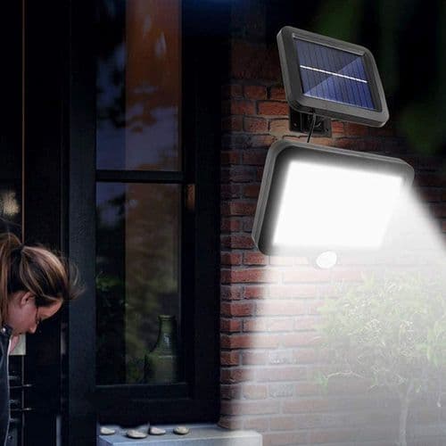 Solcellelamper for utendørs bruk, 120 LED IP65 vanntett med bevegelsessensor spotlight