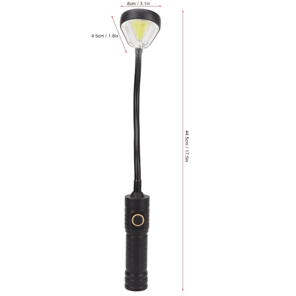 Magnetisk flexibel arbetslampa, starkt ljus, Type-C laddning KLB