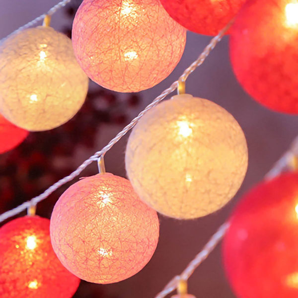 Farvede lys LED plastikkugle jul nytår KLB