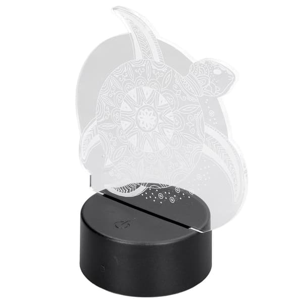 Havskildpadde 3D Lys 7 Farve Touch Skiftende LED Natlys KLB