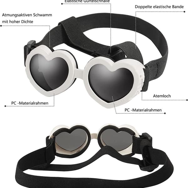 Aurinkolasit koirille UV-suojatut lasit koiralle tuulenpitävät säädettävät
