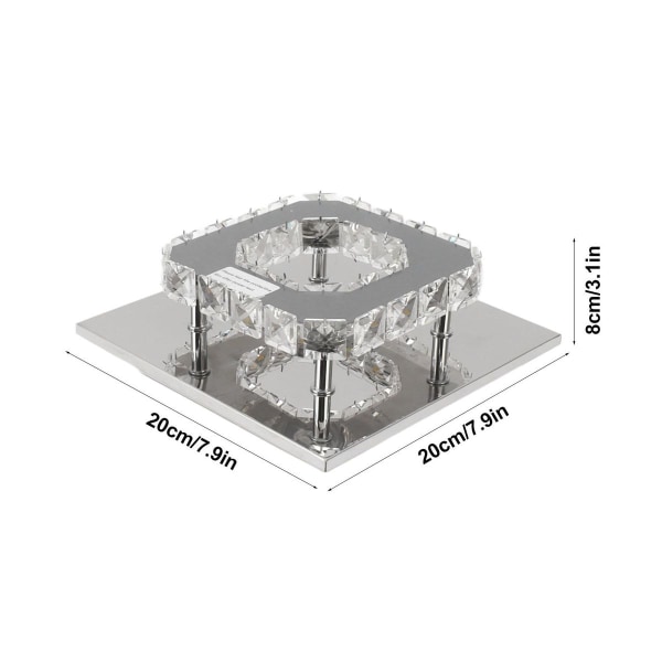 LED loftslampe, 3 lysfarver, moderne, dekorative, firkantede KLB