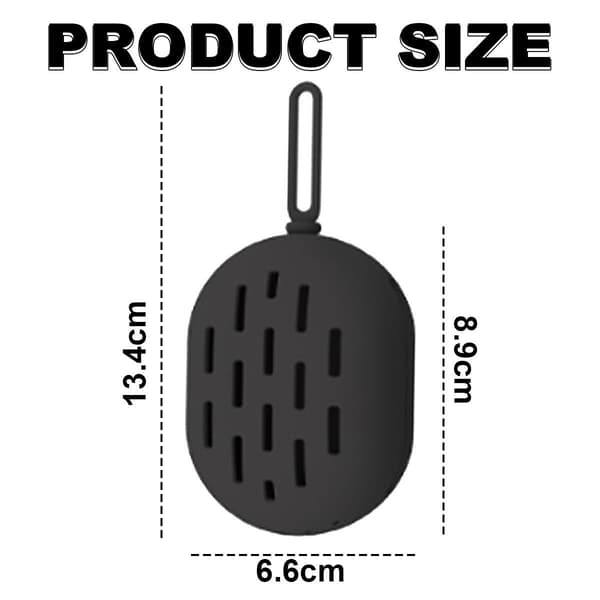 Makeup svampeholder til rejser, silikone beauty blender sort KLB