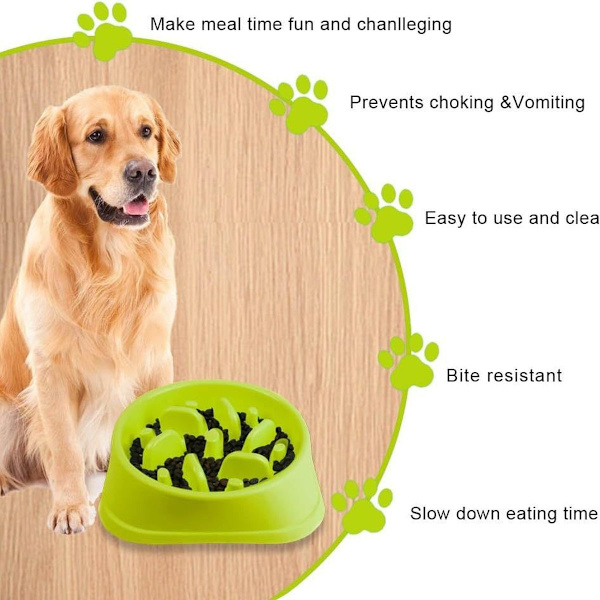 Decyam långsam matning hundskål, intressant interaktiv hundskål, KLB