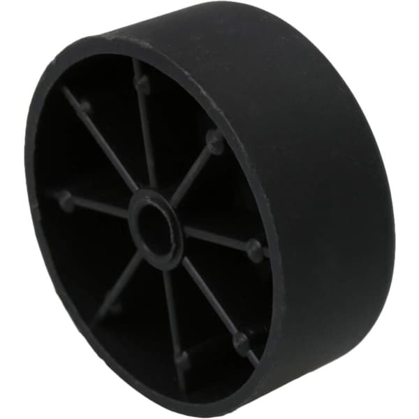 20 stk runde sorte møbelben i plast, 45 mm diameter, 18 mm diameter, 6 mm diameter KLB