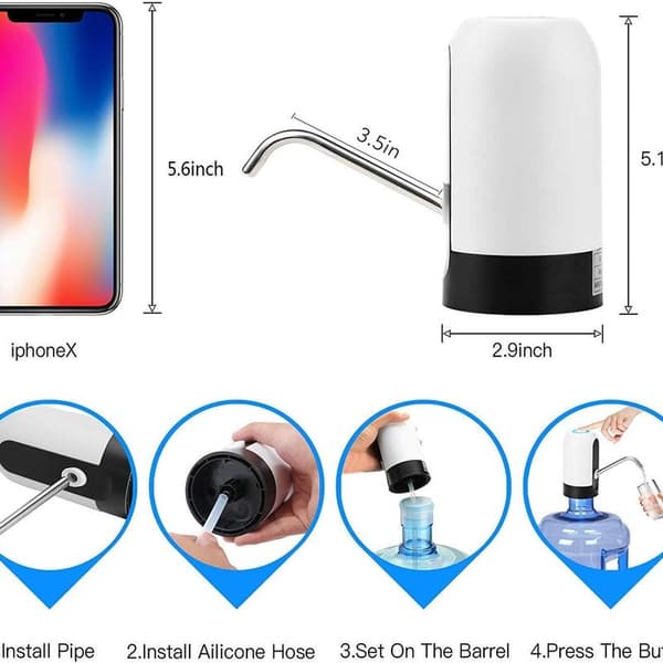USB-ladattava vesipullopumppu