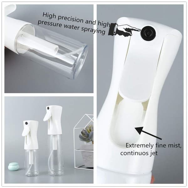 Sprayflaskor Kontinuerlig Ultra Fin Mist Tom Vit + transparent KLB