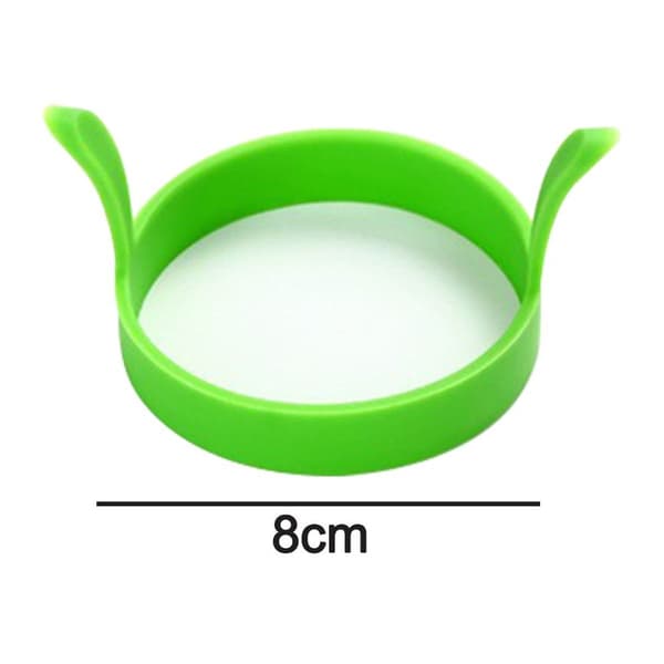 Silikon Egg Rings for Stekte Egg Non-Stick Egg Cooking Green