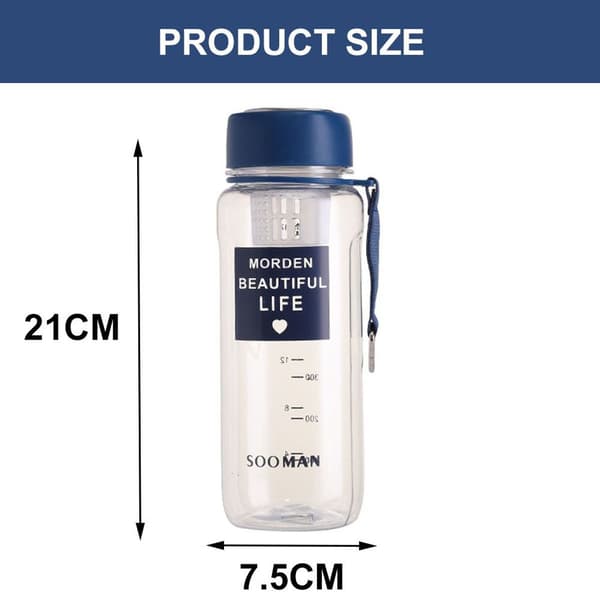 Plastflaske for vann, 36OZ, bred åpning, blå KLB