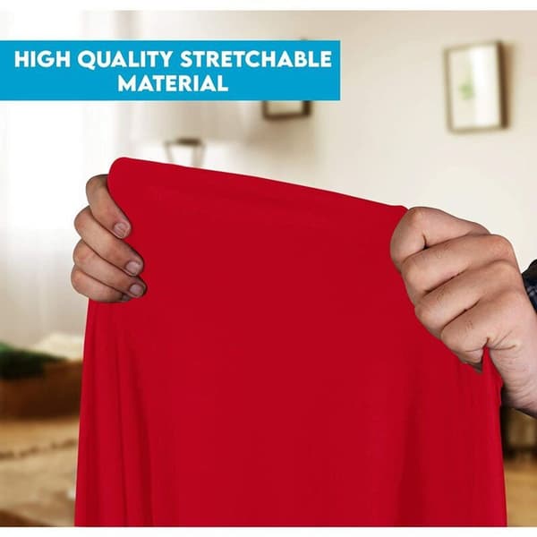 Patio møbelbetræk sæt med 2 spandex stretch duge [1.8m rød] - rektangulær
