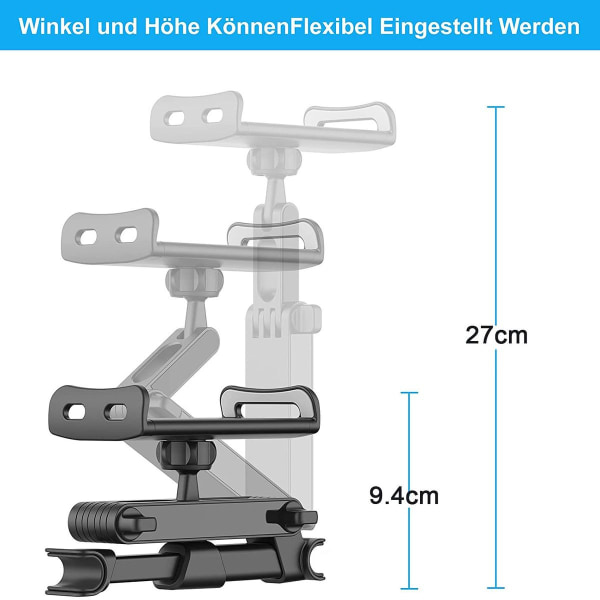 Justerbar nettbrettholder bil, universal nettbrettholder bil hodestøtteholder KLB