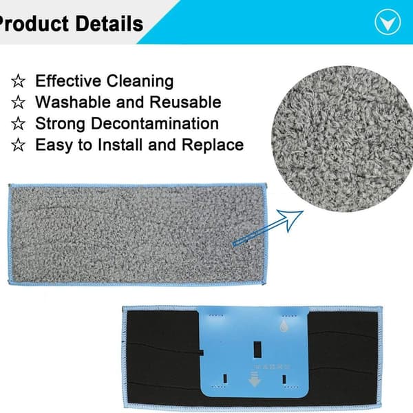 Tilbehør Erstatning Våte Mopping Pads Vaskbare Pads Pads for Braava Jet M6