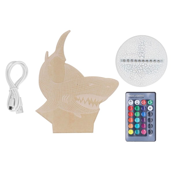 3D nattlys for sjødyr, 16 fargeendringer, 4 konverteringer KLB