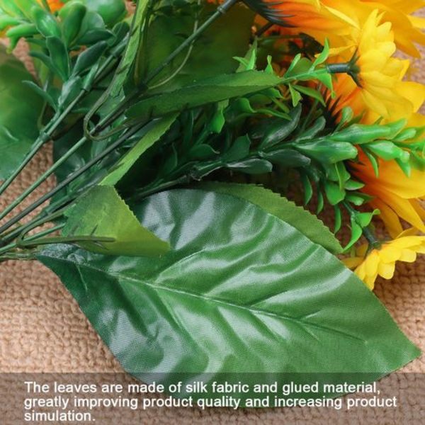 4 Bundter Kunstige Solsikkeblomster Udendørs UV-Resistente Falske