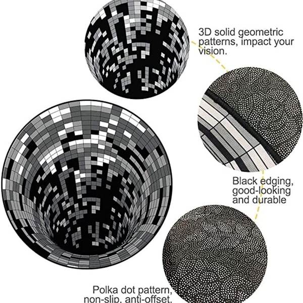 3D-matto, liukumaton 3D optinen illuusiomatto, kolmiulotteinen KLB