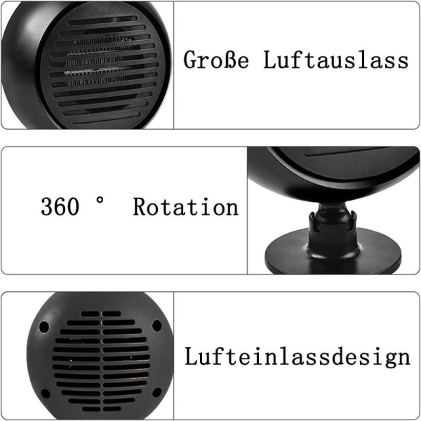 Autonlämmitin 12V, kannettava autonlämmitin, 180W 2 in 1 autonlämmitin