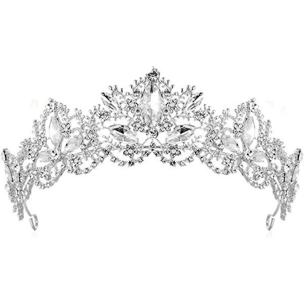 Prinsesse Krystal Dronning Krone(Sølv),Rhinestone Prinsesse Hår Ornament Kvinder Hovedbånd Pige Fest Rolle Spil Fødselsdag Bryllup Gave
