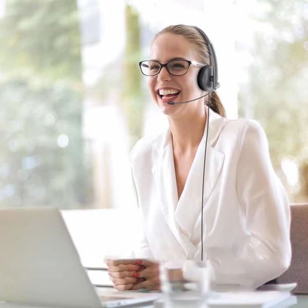 Eachocal PC-headset med mikrofon, stereo USB-støydempende mikrofon og KLB