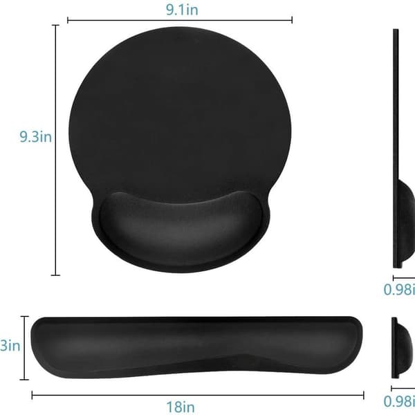 Premium Memory Foam Tastatur og Mus Håndledsstøtte Sæt -