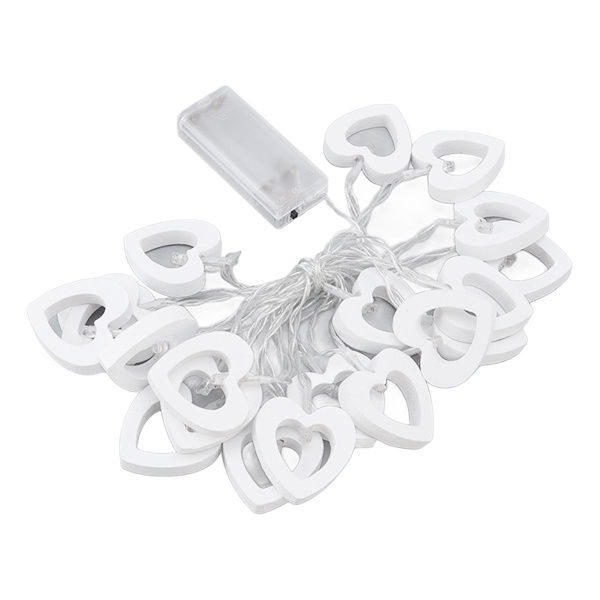 LED-ljusslinga, hjärtformade ljusslingor, batteridriven KLB