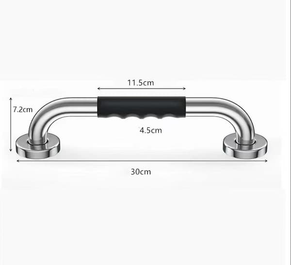 Toiletgreb 30cm Krom Rustfrit Stål Greb Bar til Badeværelse, Brusegreb, Badegreb, Greb Barer til Toilet