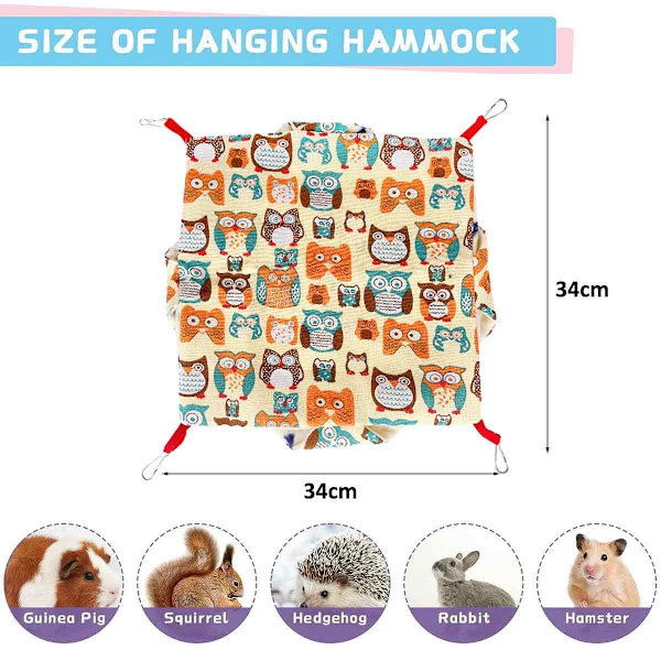 2-pack Honung Possum Sovsäck Husdjurshängmatta Hängande Hamster Vit KLB