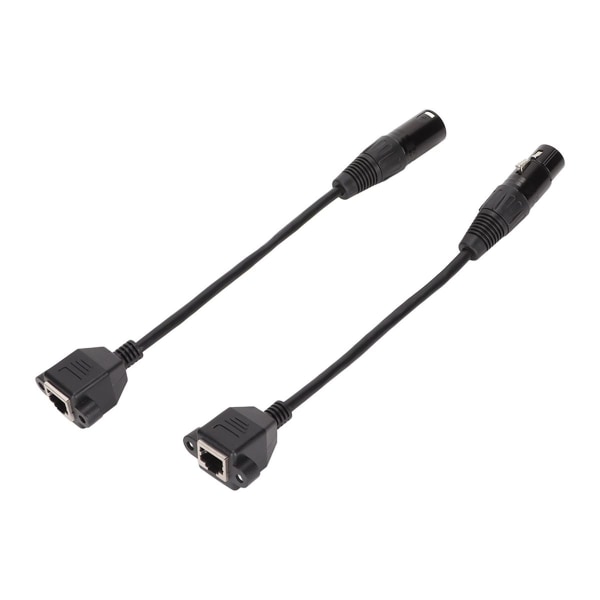 2 kpl XLR3 - RJ45 -kaapelia, 3-napainen pistoke ja liitäntä XLR-naaras KLB