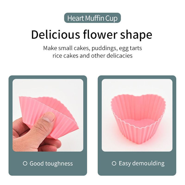 Silikone Cupcake Bageforme 30 Pakke, 2,75 Tommer Silikone Bageforme,