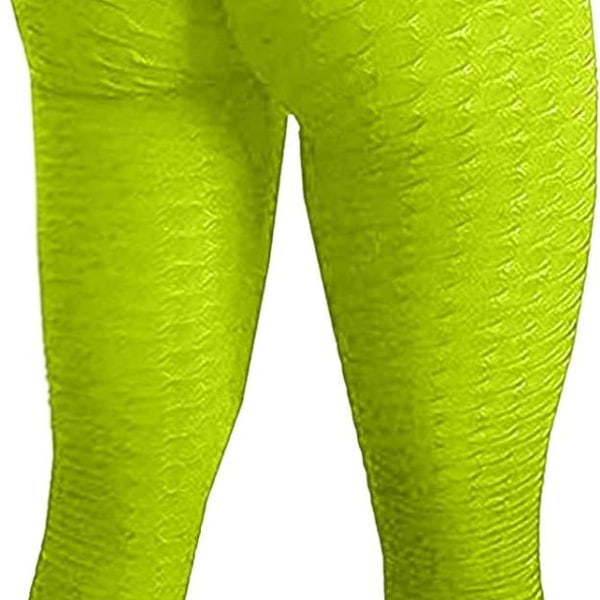 Berömda leggings, dam rumplyftande yogabyxor höga 01 gula KLB