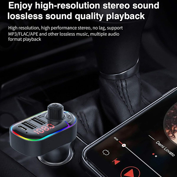 Bluetooth FM -lähetin autoon, Bluetooth 5.0 -auton sovitin KLB