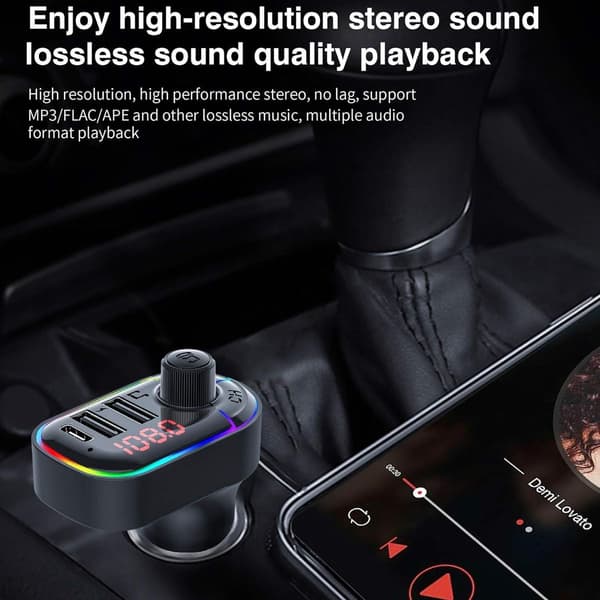 Bluetooth FM-sändare för bil, Bluetooth 5.0 bilsändare KLB