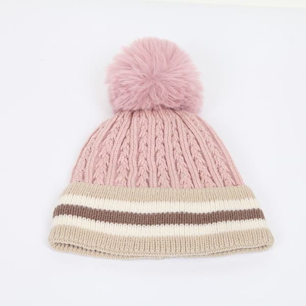 Varm pompom vinterlue for kvinner