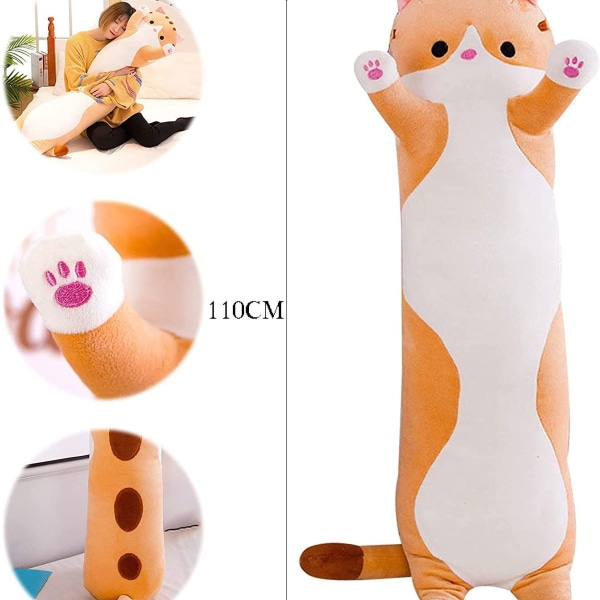 Fyldt legetøj katte pude killing sød plys legetøj hudvenlig ikke-giftig