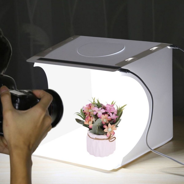 Photo Studio Box, Mini Photo Shooting Telt Kit, Sammenleggbar fotografibelysning