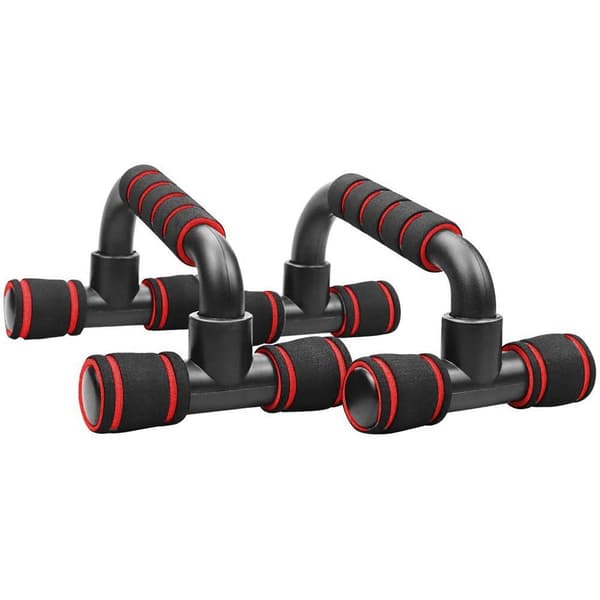 Push-up-kahvat, 2 kpl push-up-kahvoja musta punainen