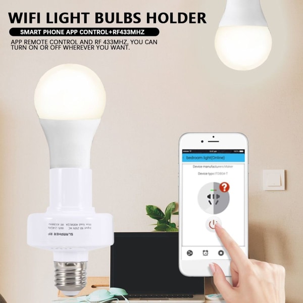 E27 Wifi Smart Light lampun pidike Lampun pidike KLB